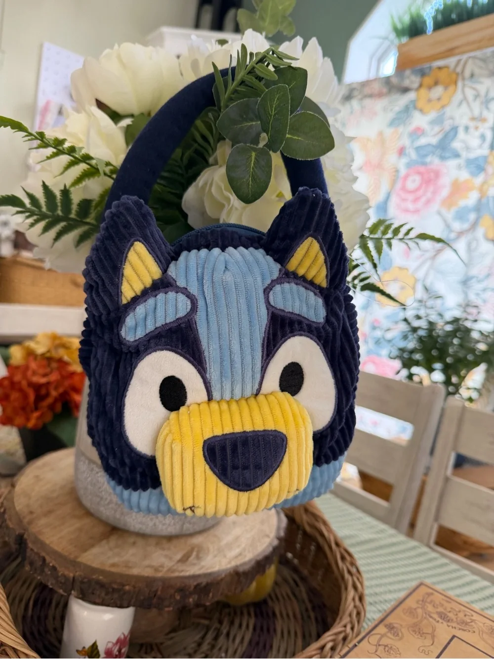 New Bluey Corduroy Handbag Purse Adorable Zips